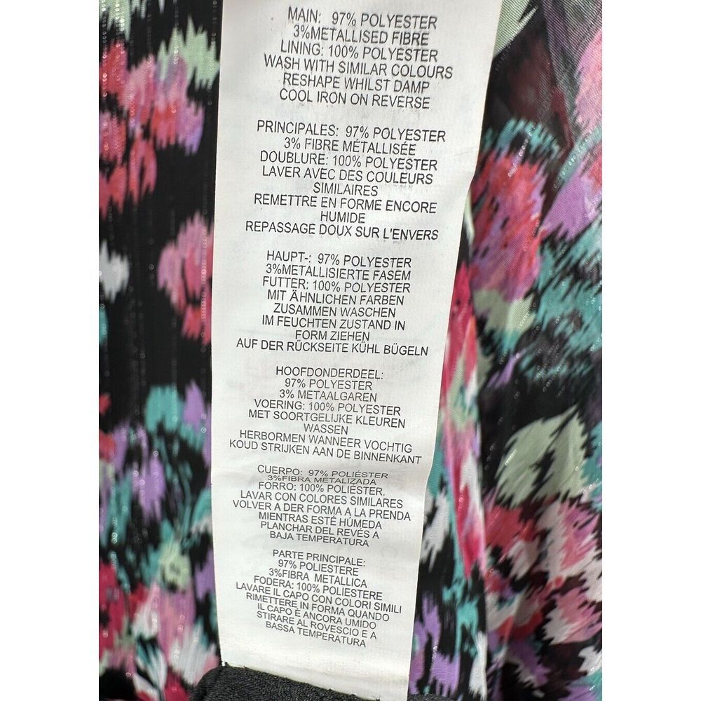 Nasty Gal Plus Size Dark Floral Belted Wrap Top Women's Size 18 NEW - Picture 5 of 8